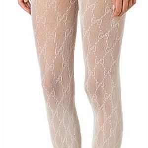GG tights in white
